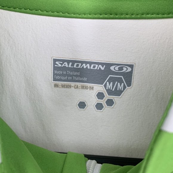 Salomon Women’s Clima Windstopper Running Hiking Light Shell Jacket Medium Green - Picture 6 of 9